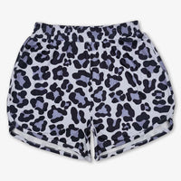 Black Leopard Elastic Waist Adult Women’s Shorts