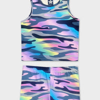 Simply Soft Luxe Cropped Racer Backed Tank & Tumble Short