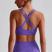 Women's Asymmetrical Cross Back Sports Bra