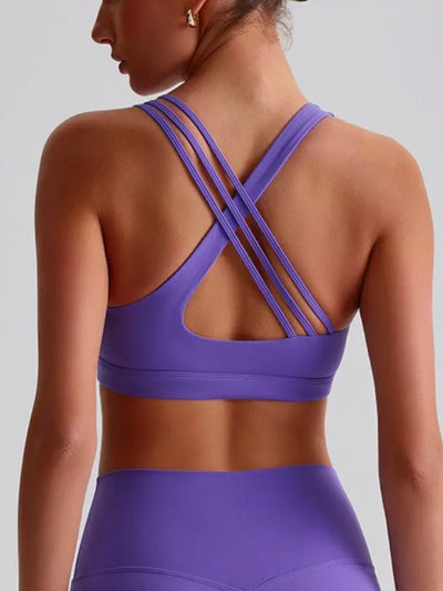 Women's Asymmetrical Cross Back Sports Bra
