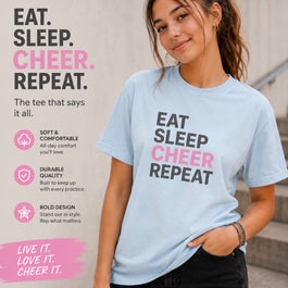 Eat Sleep Cheer Repeat T-Shirt