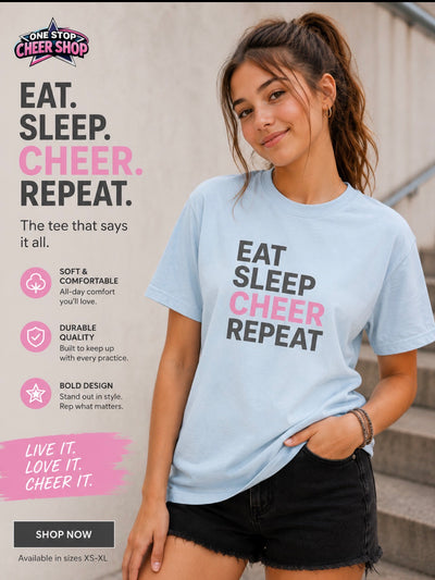 Eat Sleep Cheer Repeat T-Shirt