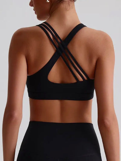 Women's Asymmetrical Cross Back Sports Bra