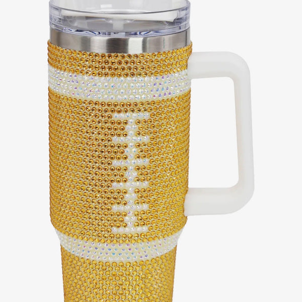 Football Gameday Bling Glam Insulated Tumbler