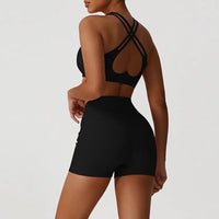 Cross Back Sports Bra + Shorts