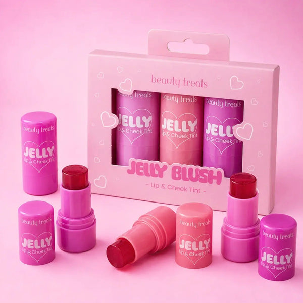 Beauty Treats 217-D1 Jelly Blush Lip & Cheek Tint Set-3 set