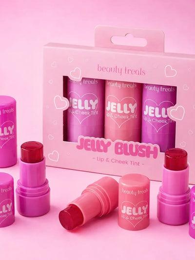 Beauty Treats 217-D1 Jelly Blush Lip & Cheek Tint Set-3 set