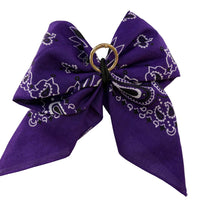 Bandana Bow For Purse or Backpack-Purple Bears