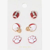 Game Day Spirit Ball/Helmet/Paw Earring set