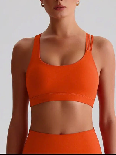Women's Asymmetrical Cross Back Sports Bra