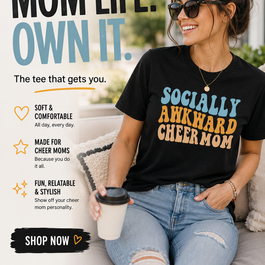 Socially Awkward Cheer Mom Tee