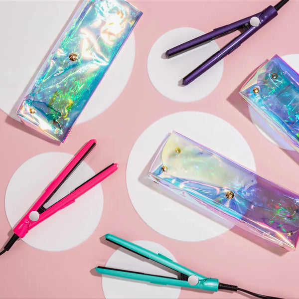 Glister Festival Mini Flat Iron With Holographic Bandolier Bag