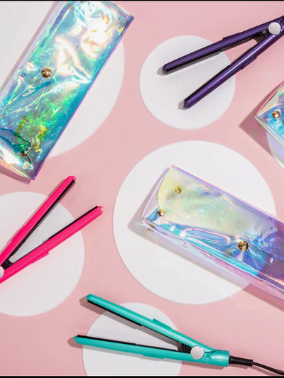 Glister Festival Mini Flat Iron With Holographic Bandolier Bag