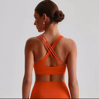 Women's Asymmetrical Cross Back Sports Bra
