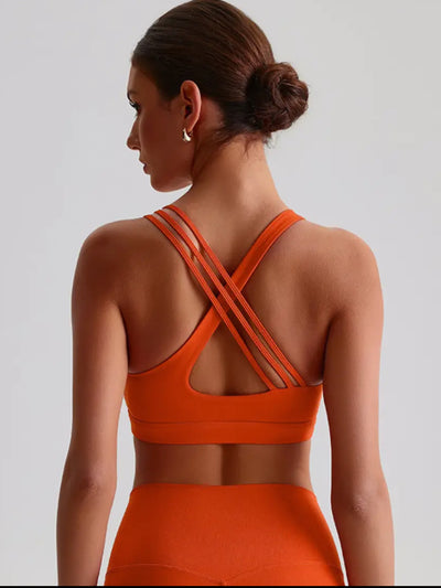 Women's Asymmetrical Cross Back Sports Bra