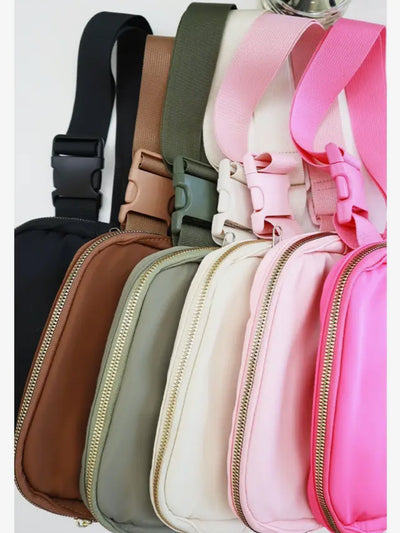 Solid Color Crossbody Fanny Pack Belt Bag